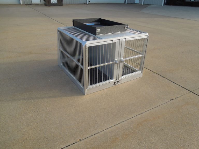 Full stainless steel double crate for SUV with top storage rack