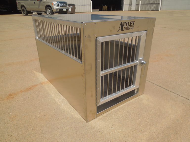 single stainless crate with ventilation holes